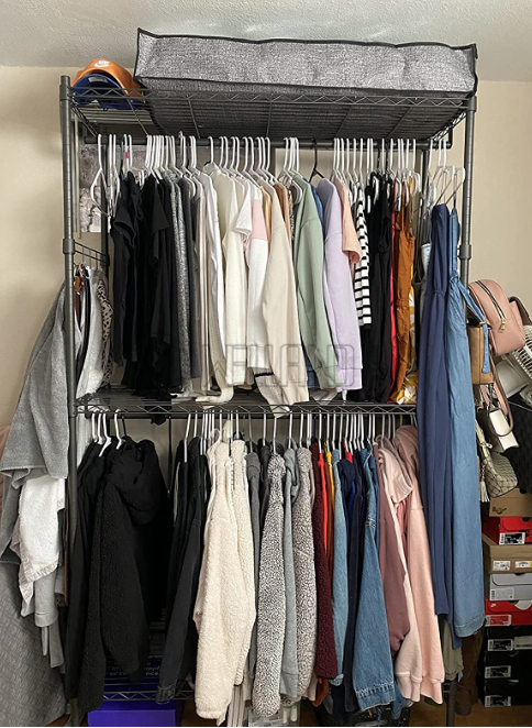 美國(guó)可移動(dòng)雙層衣櫥架成功案例分享-川井