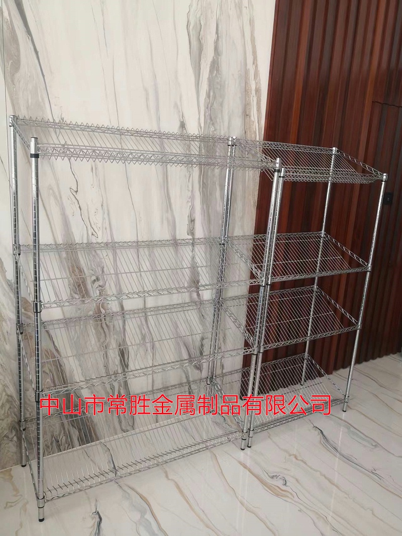 最新研發四層斜式展示商用貨架 (2)