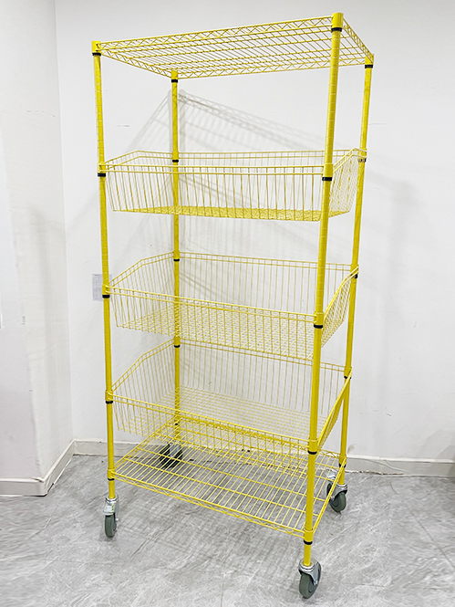 店鋪網籃可移動展示架