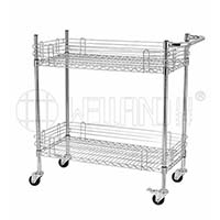 雙層防靜電周轉物料推車_可調小推車_廠家批發報價（1）