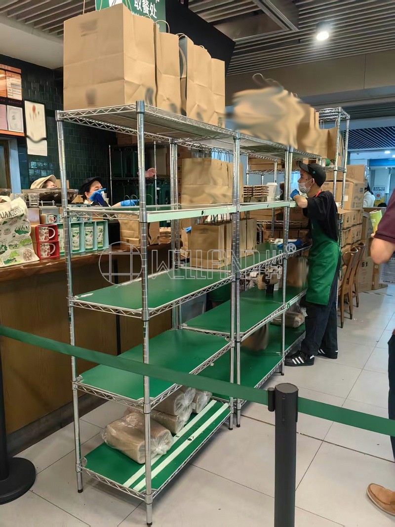 咖啡連鎖巨頭外賣存放貨架成功案例分享(1)