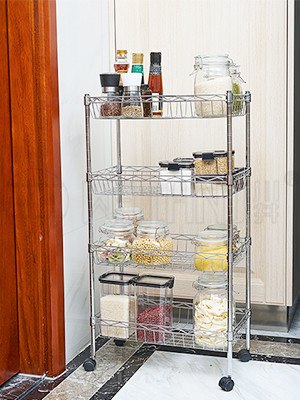 組合式四層金屬鐵藝網籃架 組合式四層金屬鐵藝網籃架