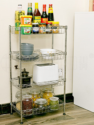 組合式四層金屬鐵藝網籃架 組合式四層金屬鐵藝網籃架