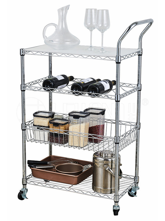 廚房用多功能四層金屬小餐車 廚房用多功能四層金屬小餐車