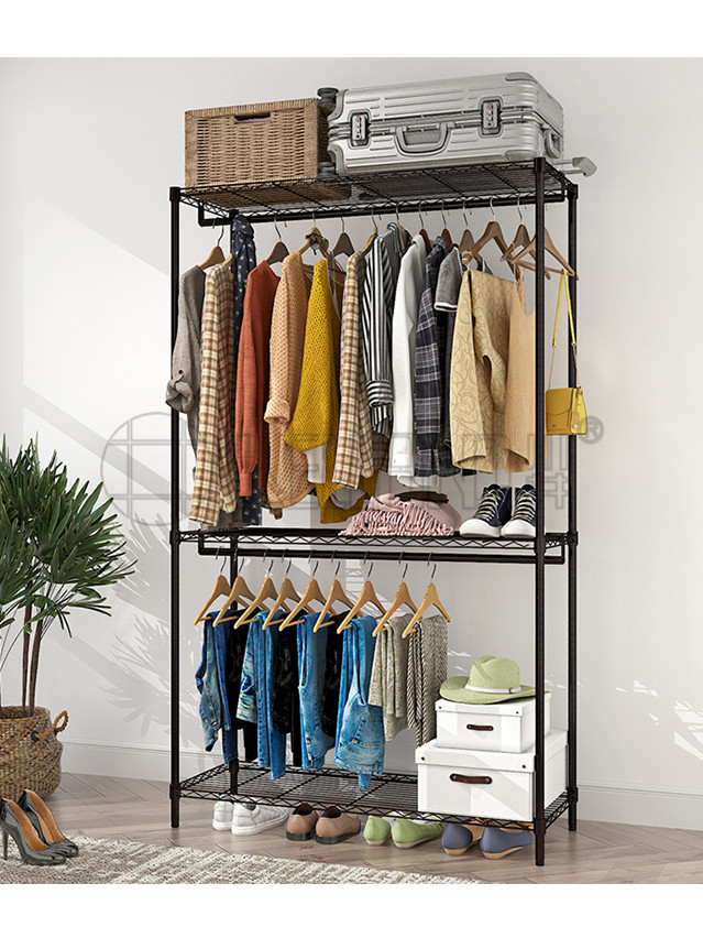 簡易碳鋼雙人布藝衣柜 鋼制大衣櫥定制批發-川井