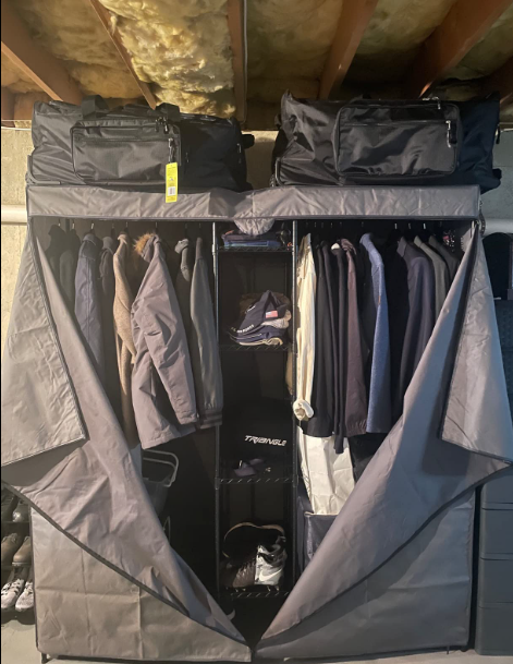 多變三列衣櫥架帶深灰色布罩成功案例分享-WELLAND川井-中山常勝