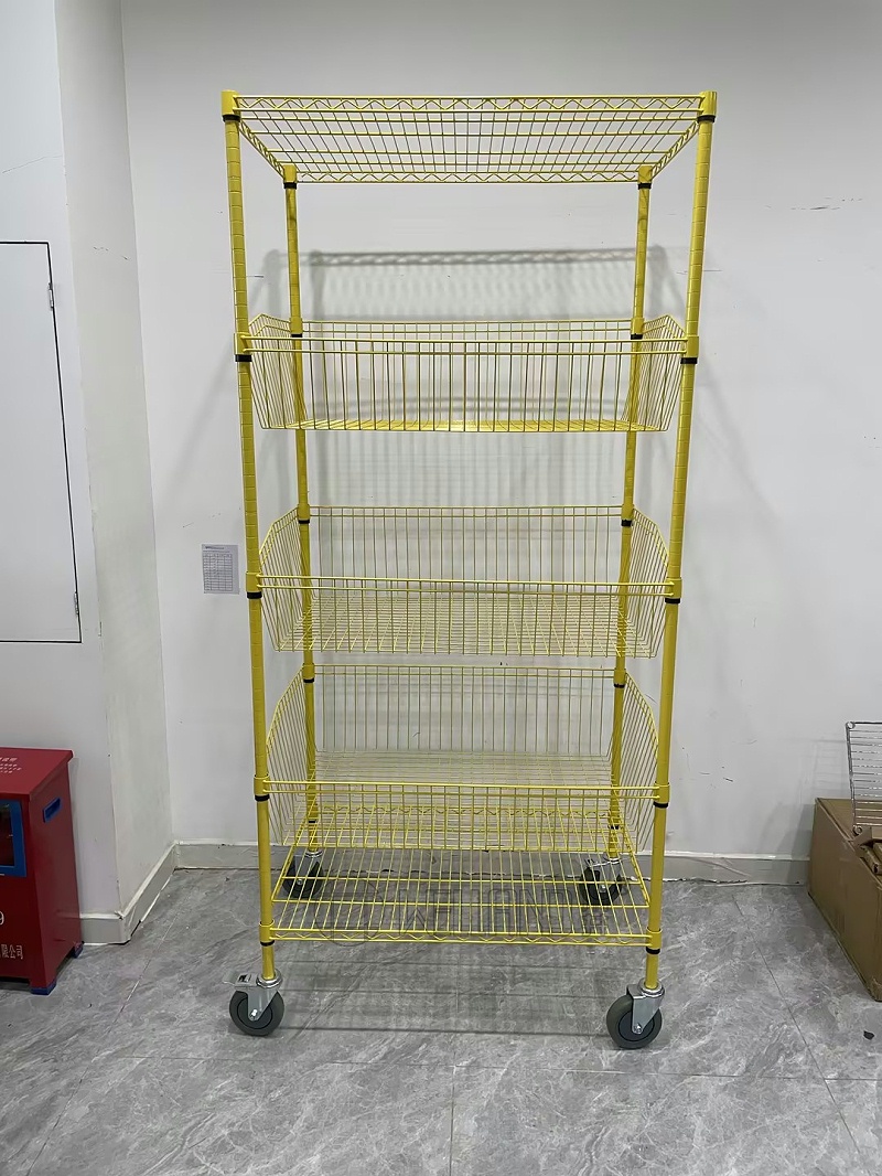 中山常勝工廠新研發五層商用網籃貨架分享-WELLAND川井