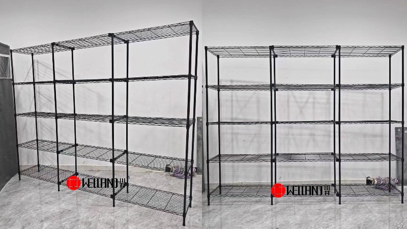 新款聯排三列電商線網置物架分享