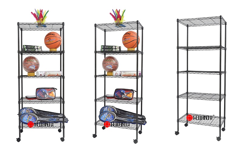 南美市場爆款五層黑色烤漆線網收納架簡介-WELLAND川井-中山常勝