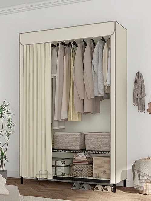 高雅加厚家用多層布衣柜碳鋼衣櫥架 高雅加厚家用多層布衣柜碳鋼衣櫥架