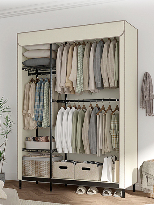 簡約黑色烤漆碳鋼衣櫥架 簡約黑色烤漆碳鋼衣櫥架