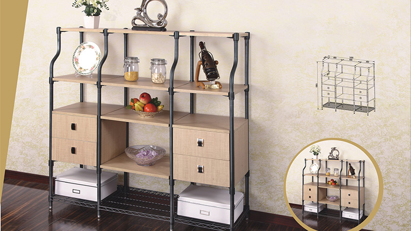 川井置物架固如牢籠，納物無數