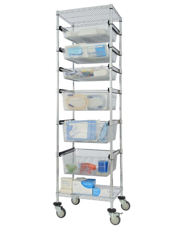 醫院藥品倉儲收納鍍鉻抽提網籃線網貨架 醫院藥品倉儲收納鍍鉻抽提網籃線網貨架