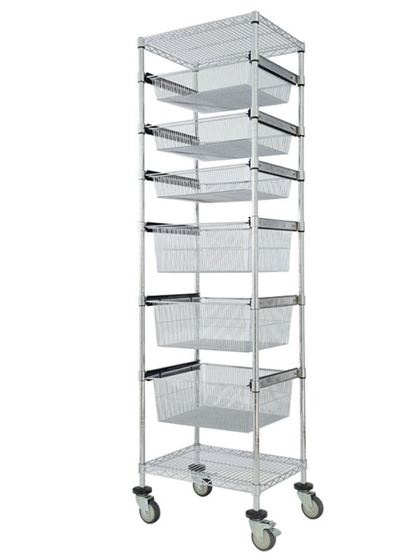 醫院藥品倉儲收納鍍鉻抽提網籃線網貨架 醫院藥品倉儲收納鍍鉻抽提網籃線網貨架