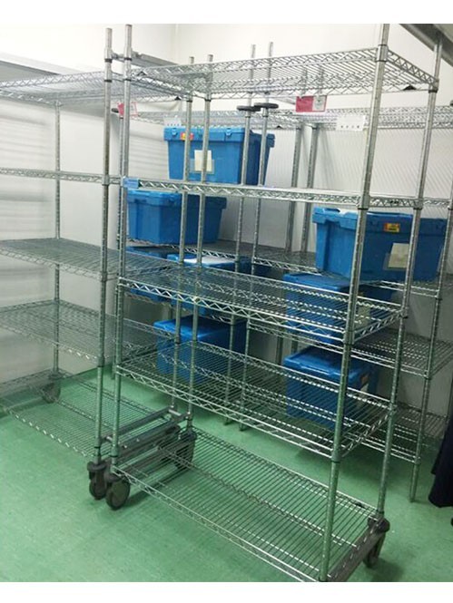生物工程庫房實驗室電鍍鉻線網貨架 生物工程庫房實驗室電鍍鉻線網貨架