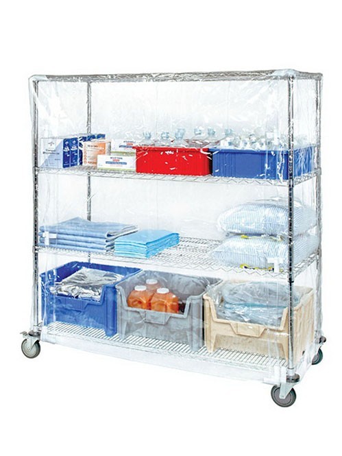 帶輪PVC透明外罩醫用藥品潔凈線網貨架 帶輪PVC透明外罩醫用藥品潔凈線網貨架