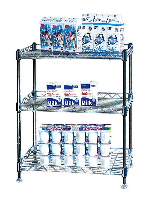 家庭用雜物收納架_三層可調節儲物架