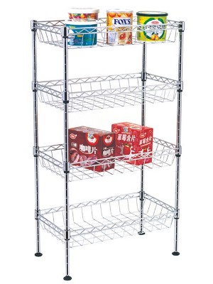 組合式四層金屬鐵藝網籃架 組合式四層金屬鐵藝網籃架