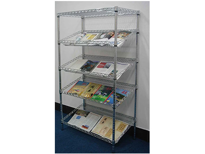 五層電鍍斜網設計書架成功案例分享