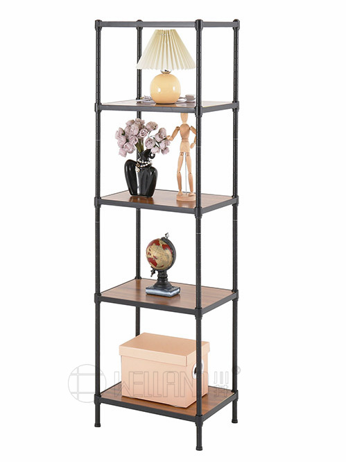 川井牌 五層烤漆黑竹纖板層架