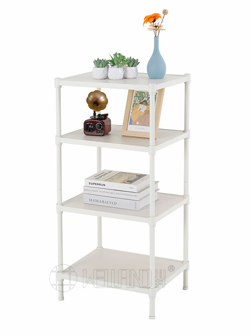 川井牌 四層象牙白竹纖板層架