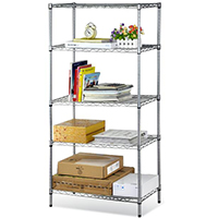 辦公室辦公用品線網儲物架_雜物間收納架_易組裝噴粉金屬貨架（4）