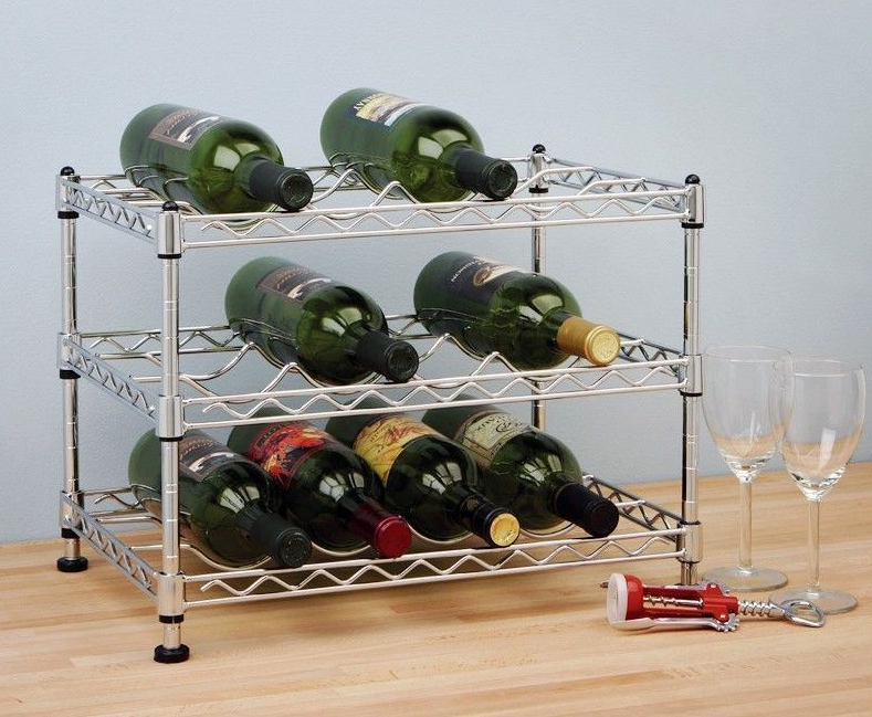 家居用紅酒架-紅酒架-洋酒架-金屬酒柜-多層可調節酒柜-川井