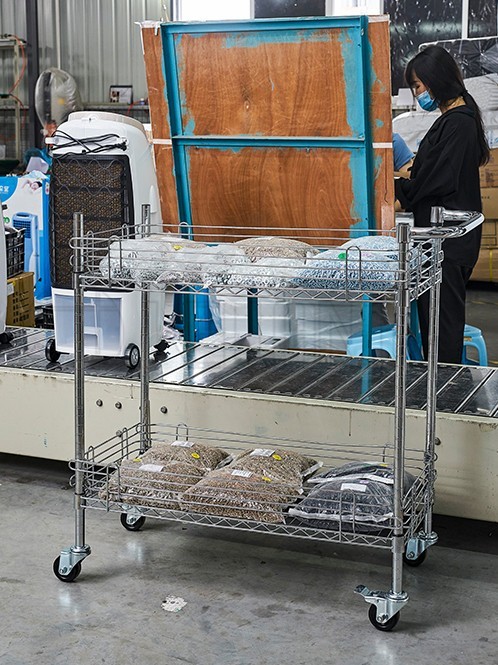 雙層防靜電周轉物料推車