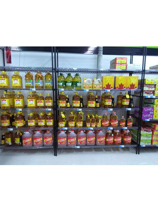 熱銷超市糧油調味品貨架_可調節層距鐵制工藝線網收納架廠家