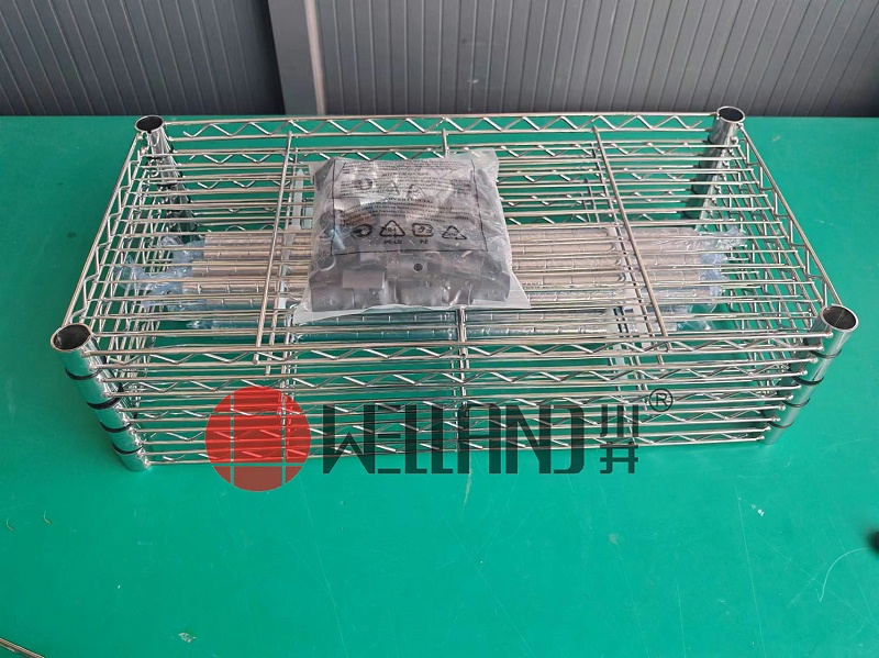 六層鍍鉻線網置物架電商包裝介紹4