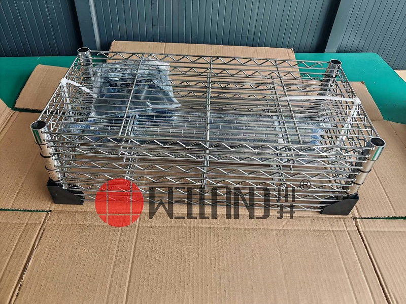 六層鍍鉻線網置物架電商包裝介紹8