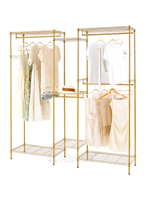 金色三列組合衣櫥