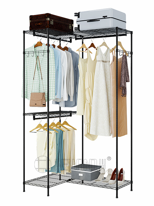 2列轉角衣櫥架