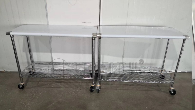 經濟實用帶輪兩層不銹鋼工作臺系列產品介紹