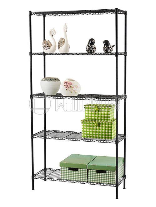 五層烤漆黑落地置物架 五層烤漆黑落地置物架