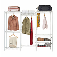 大尺寸組合珍珠白雙人實用大衣櫥