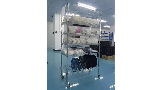 廣東鍍鉻防靜電貨架 - SMT電子料盤峰網料盤推車定制