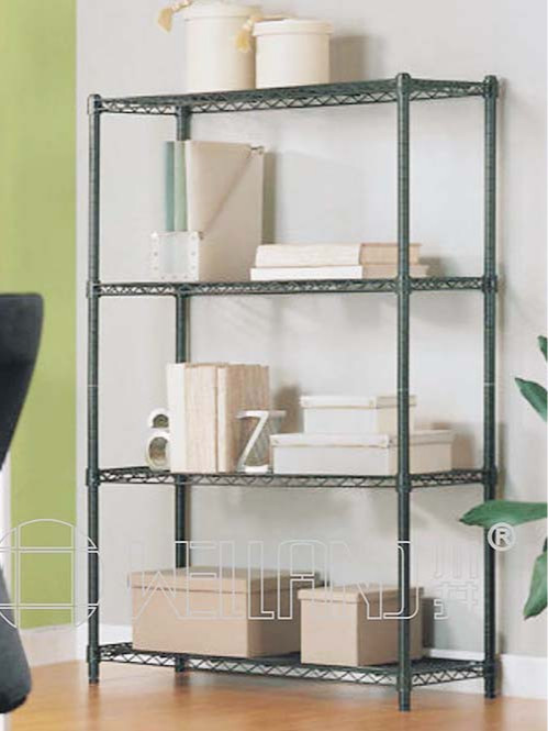 多層辦公室噴粉黑色4層線網置物架 多層辦公室噴粉黑色4層線網置物架