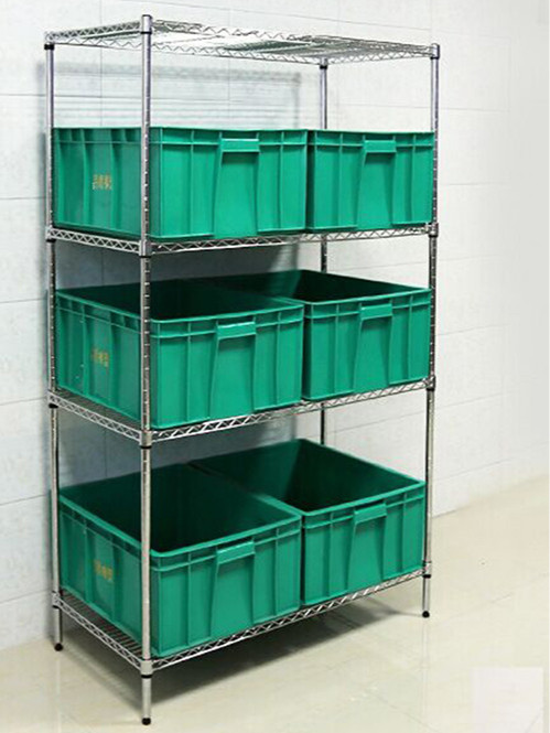 電鍍鉻帶塑料盒子線網置物層架 電鍍鉻帶塑料盒子線網置物層架