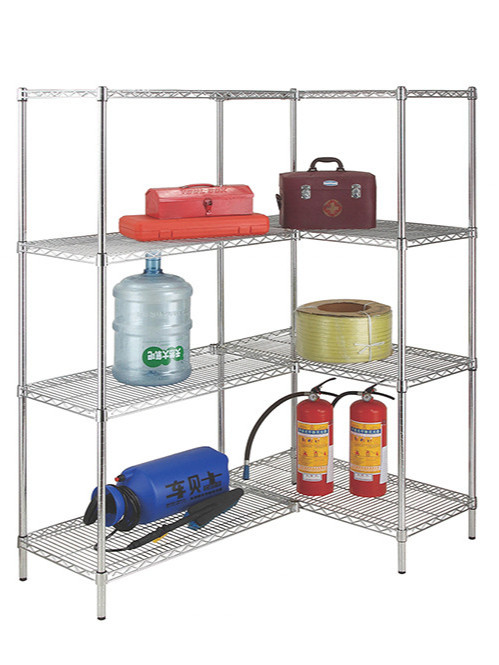 DIY兩套組合式轉角線網電鍍鉻貨架 DIY兩套組合式轉角線網電鍍鉻貨架