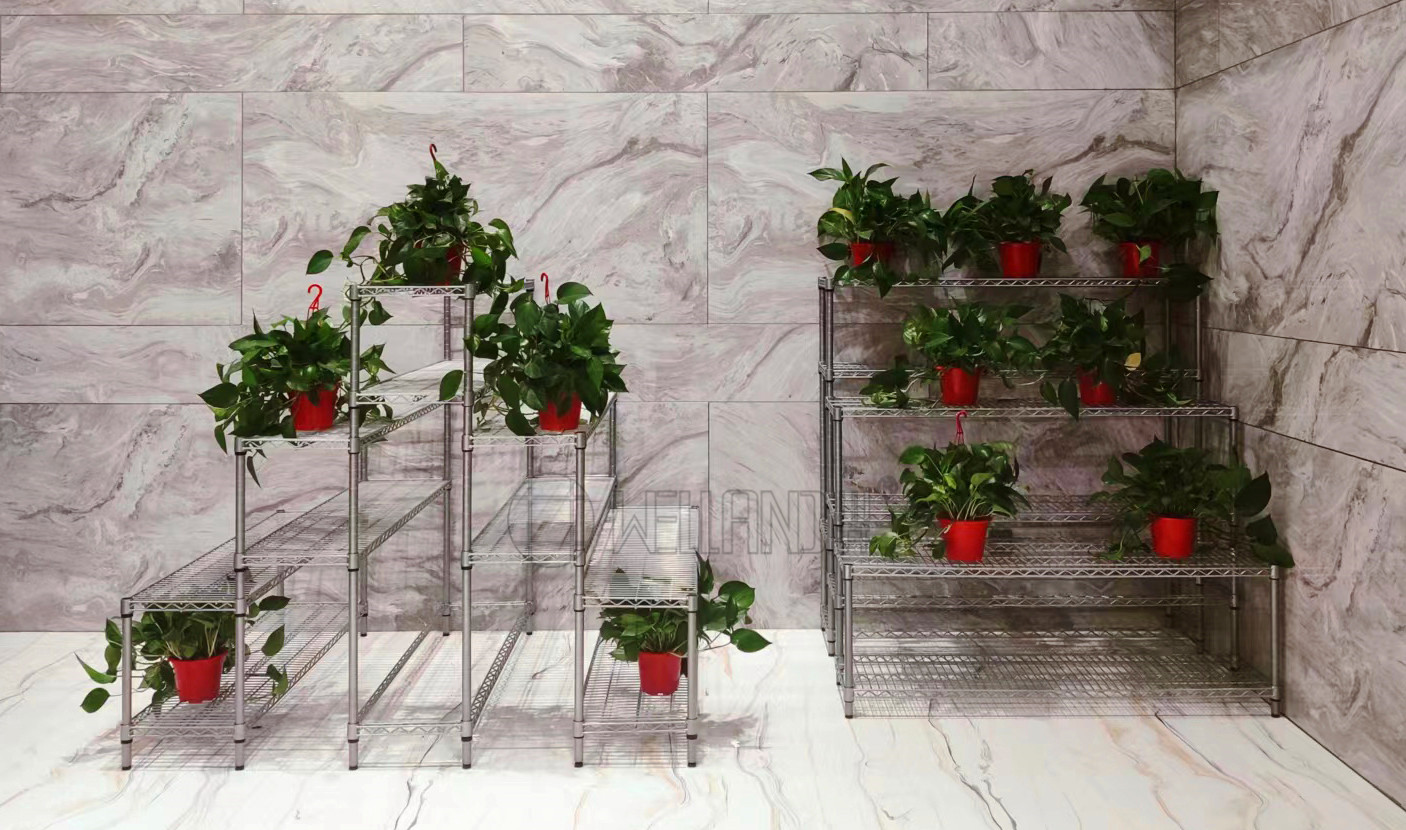 鐵制多層花架階梯式花架可調節雙層花架大規格花架