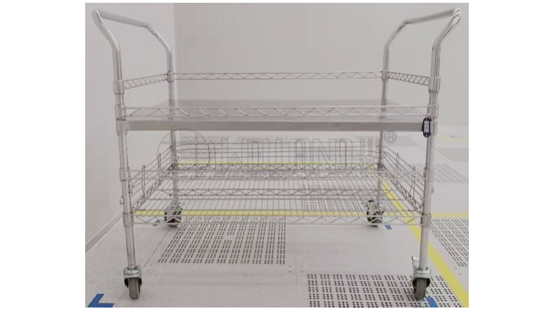 工廠用定制不銹鋼手推車周轉電子產品不銹鋼物料車