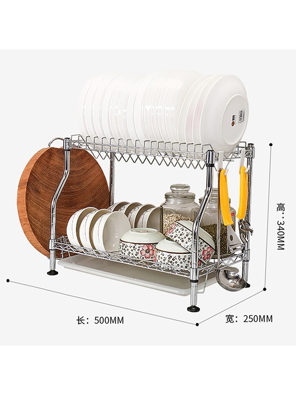 雙層瀝水餐具碗碟架 雙層瀝水餐具碗碟架