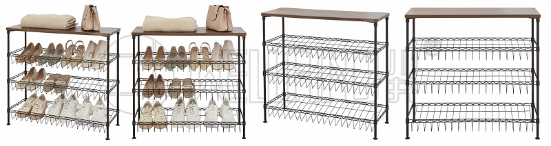 新款現代簡約帶層板鞋架分享-川井