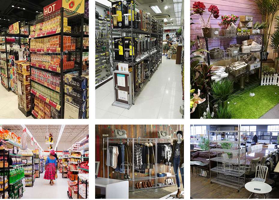 樣板間展示貨架展會(huì)擺展層架金屬展示架案例