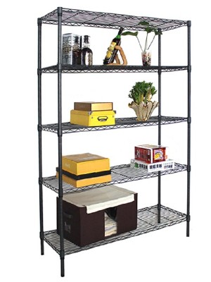 工業鍍鉻線網貨架_五層輕型金屬儲物架_廚房家用倉庫架子-川井