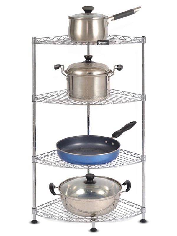 加固四層轉角儲物收納架