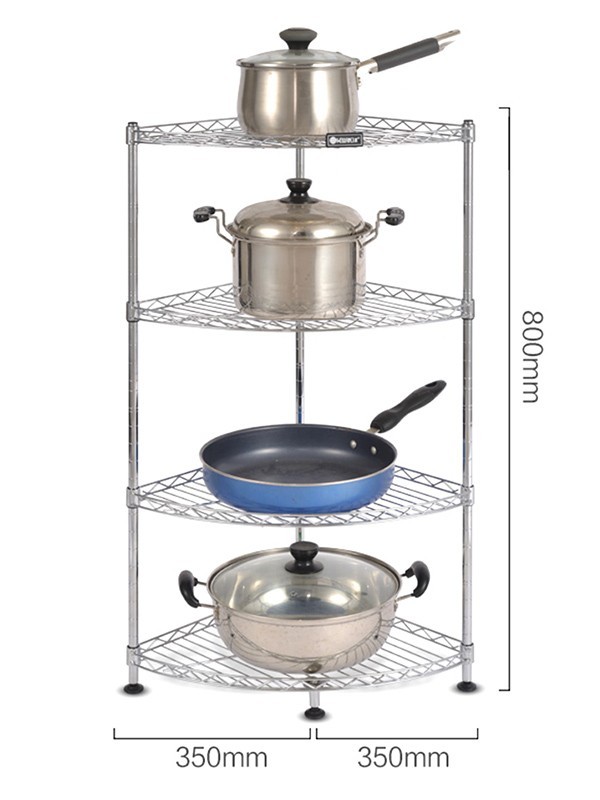 加固四層轉角儲物收納架